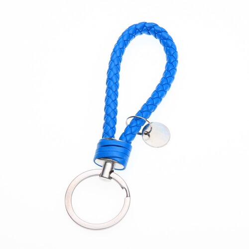 Creative and simple handmade leather rope braided car keychain thickened and practical waist hanging couple's bag pendant keychain