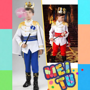Halloween Kidsren's Costume Boy King Prince Performance Costume Dress Cosplay Kindergarten Performance Costume