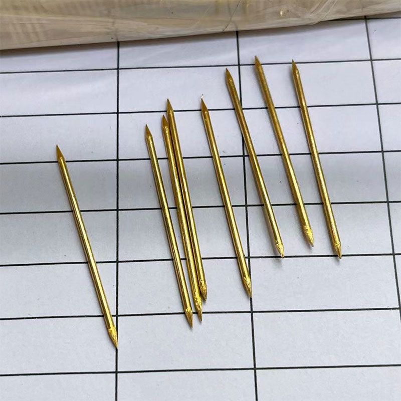 Two-pointed pin copper jewelry brooch diy brooch accessories gold brooch single pin two-pointed metal accessories Two-pointed pin copper jewelry brooch diy brooch accessories gold brooch single pin two-pointed metal accessories