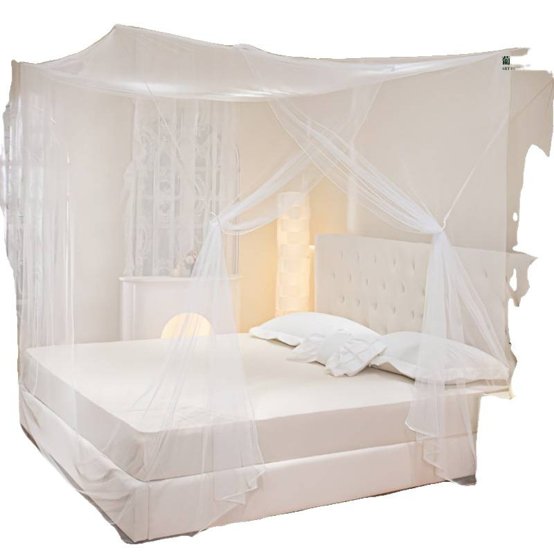 Larga mosquitería doméstica dormitorio rural cama antigua puerta de factura cuadrada 2m x 1.8 ancho 1.5 ancho engrosado cifrado sin instalación