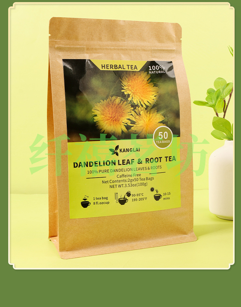 Dandelion Leaf and Root Tea Bags Pu Gong Ying 2g x 50 Bags Traditional Herbal Infusion specifications