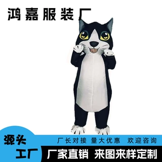 跨境充气猫万圣节卡通行走人偶服节日舞台表演服猫动物充气服装