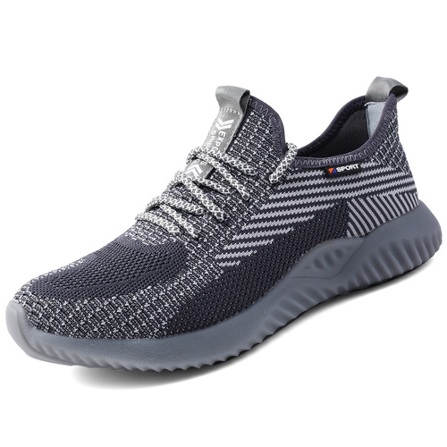Cross-border woven work safety shoes for men, anti-punching and anti-piercing safety shoes, breathable steel toe and wear-resistant work shoes with soft soles, protective shoes.