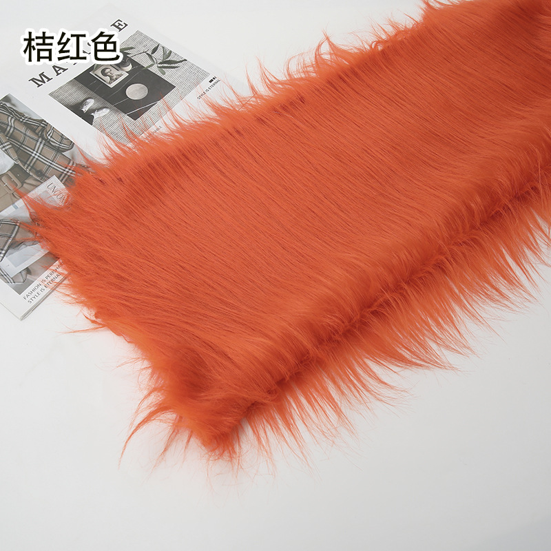 12 ''plush tela DIY caída de piel artificial de piel simulación de piel muñeca pelo bestia traje de piel larga tela de piel
