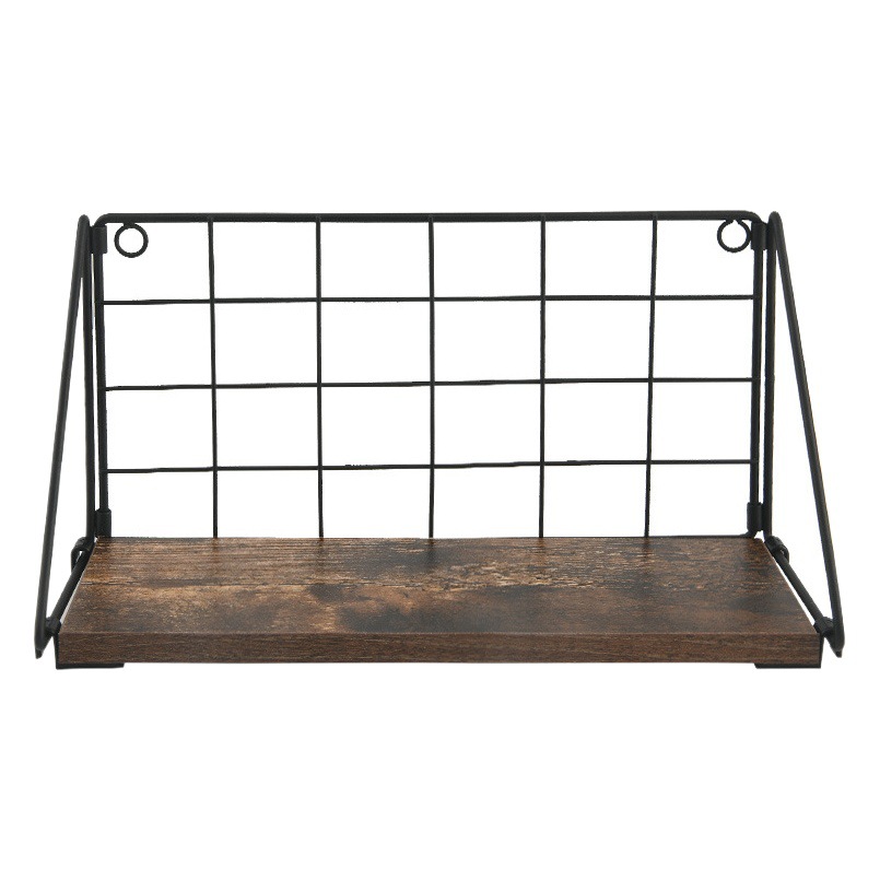 Estante de almacenamiento montado en la pared sin perforar Almacenamiento de hierro montado en la pared Estante de almacenamiento plegable Sala de estar