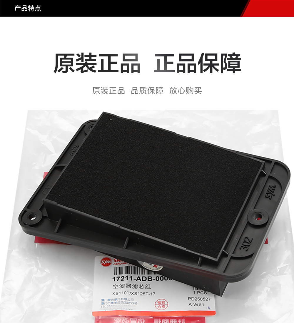 Original Genuine Sanyang Scooter Jet Sl150 Air Filter Accessories Air Filter Air Filter