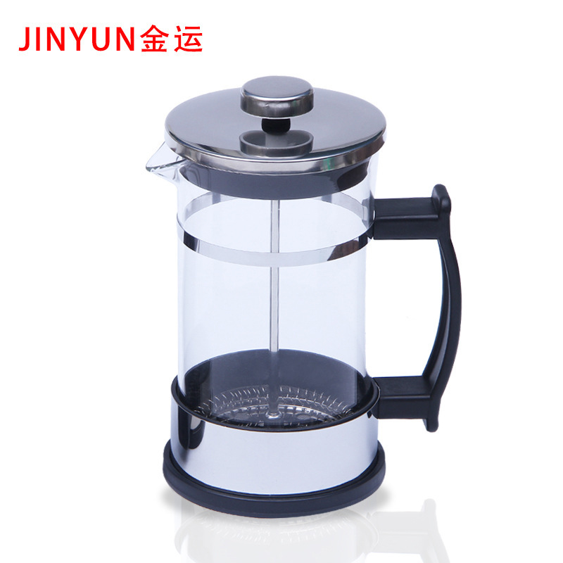 New French press filter High Borosilicate Glass coffee pot household plastic shell filter screen press pot manufacturers New French press filter High Borosilicate Glass coffee pot household plastic shell filter screen press pot manufacturers