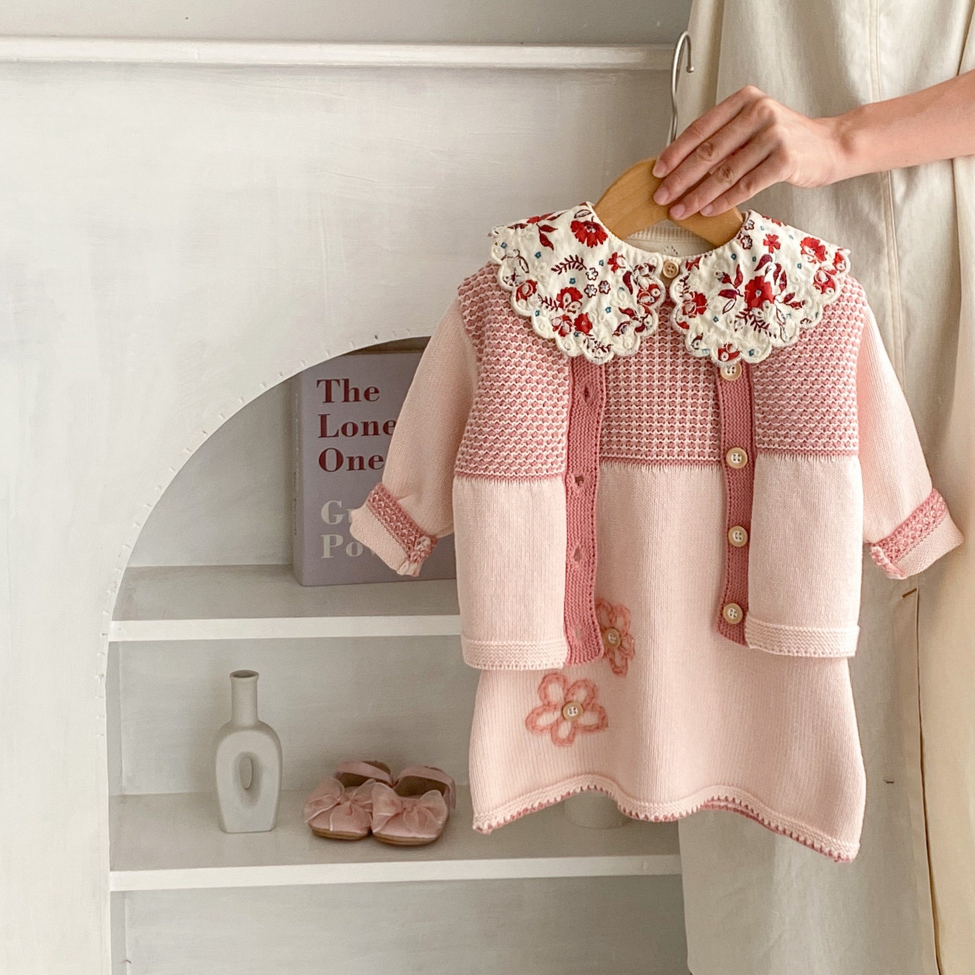 Pastoral Round Dots Flower Cotton Baby Clothing Sets display picture 1