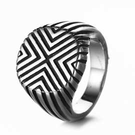 海义欧美wish热销  男士配饰指环  简约创意个性钛钢戒指饰品批发