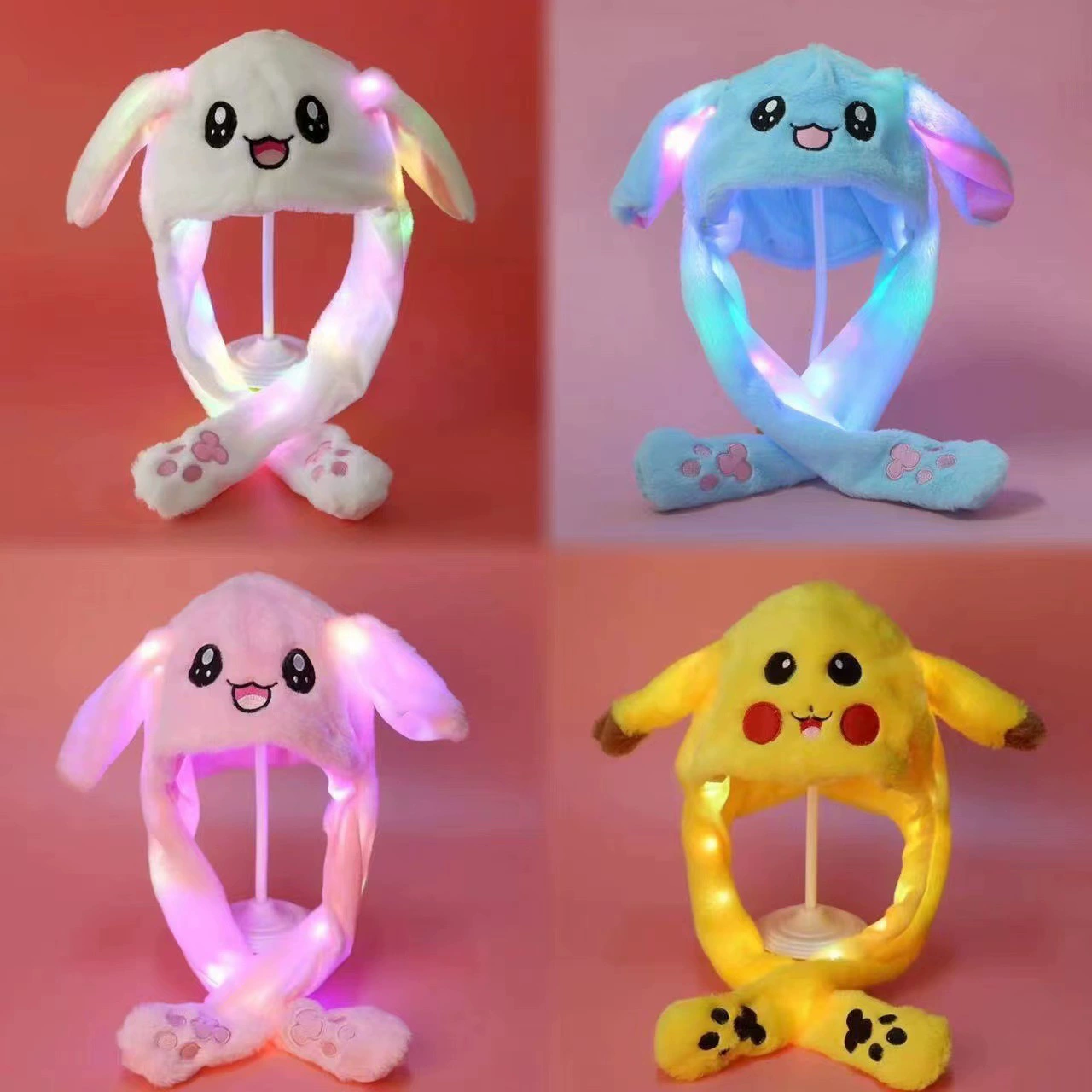 TikTok, plush rabbit, cartoon hat, family style