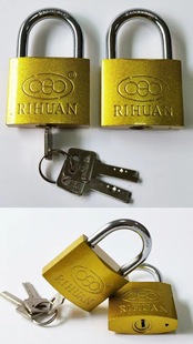 Japanese ring brand 38 computer padlock 364 anti-copper lock iron core straight open padlock home padlock