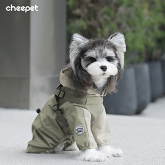 ペット犬用レインコート、オールインワン牽引防水アウトドアマウンテンスタイル四本足作業着ジャケットを越境供給