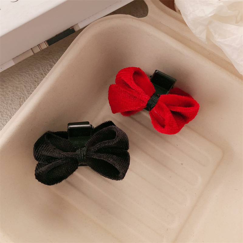 Clip de arco de seda coreana de dos caras, clips de cabello de princesa de alto nivel, cabeza trasera, clip de tiburón