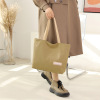 Capacious shopping bag, brand linen bag, one-shoulder bag, Korean style