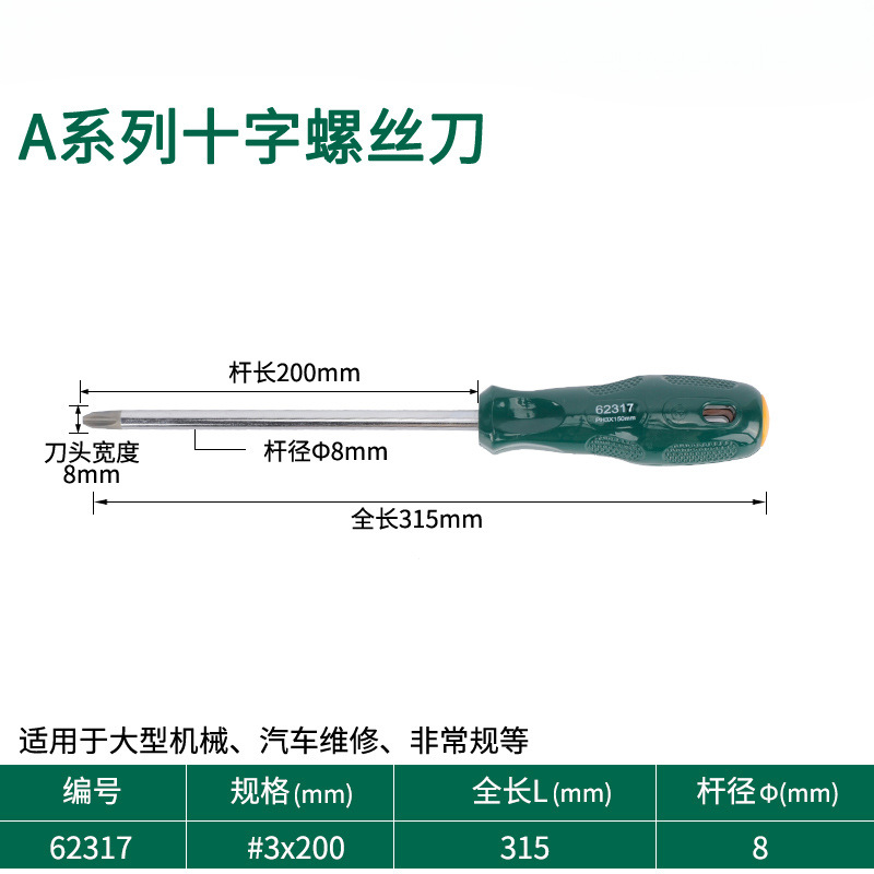 Destornillador de cabeza de rábano pequeño destornillador de ciruela de boca plana cruzada