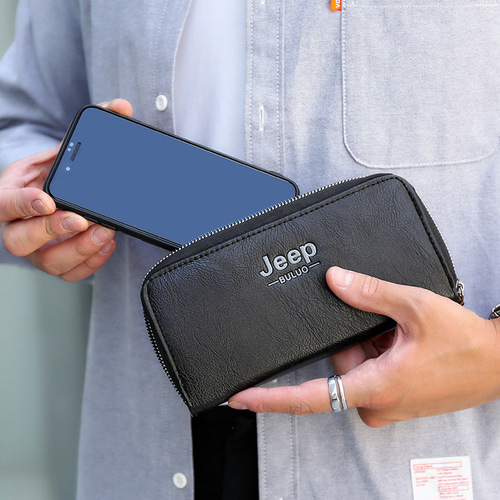 Men's wallet long  new clutch bag large capacity clutch bag fashion wallet multi-card slot zipper wallet