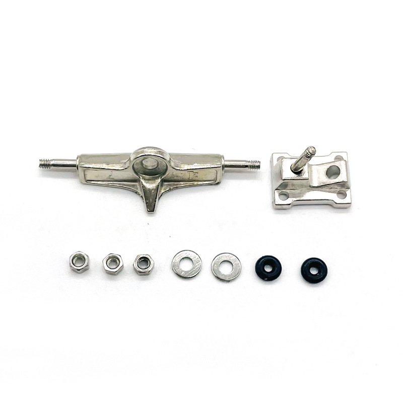 Piezas de repuesto para monopatín de dedo Maple, puente plateado niquelado, accesorios de aleación tipo dividido, soporte para dedos de aleación de zinc