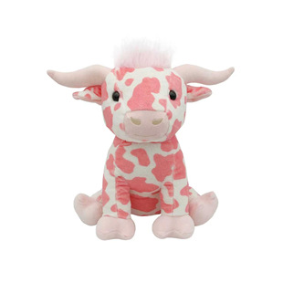 �羳 Pink Cow Plush ��ɫ�ߵ�ţë�q��ż ���˹�����õ���ţ��