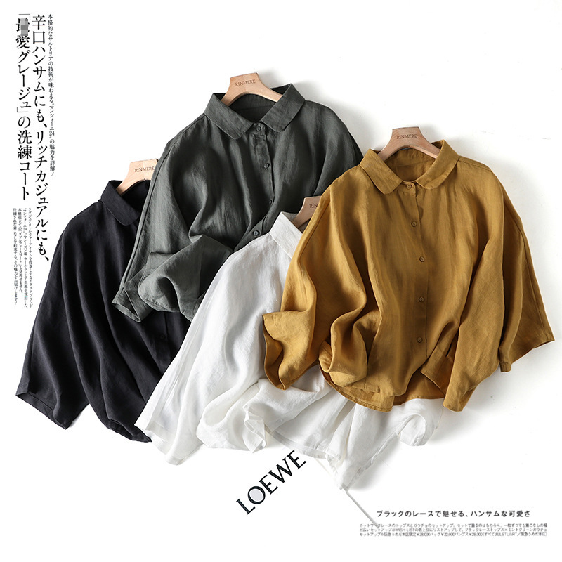 -Summer New Designer Off-Shoulder Short-Sleeved Shirt Casual Literary Women's Top -Summer New Designer Off-Shoulder Short-Sleeved Shirt Casual Literary Women's Top