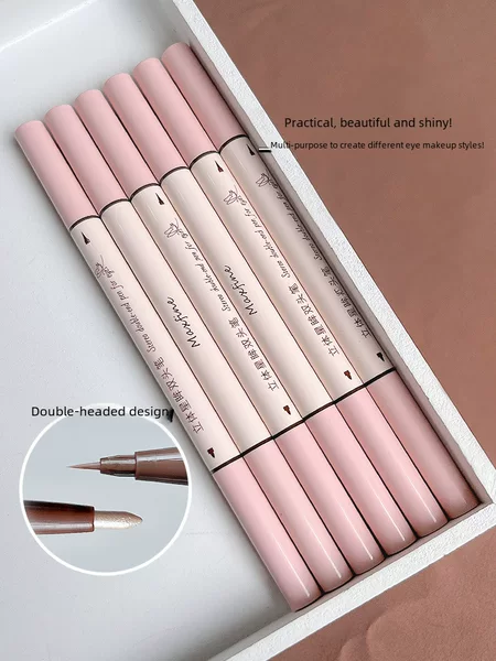 Double-Ended Eyeliner Gel Pen Liquid Eyeliner Not Easy to Fade for Beginners and Novices Easy to Use Maxfine Long-Lasting