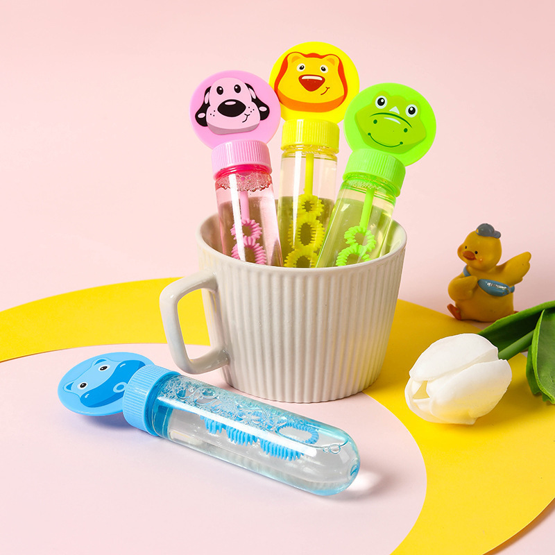 Juguete de burbujas de dibujos animados, mini, portátil, pequeño, para hacer burbujas, juguete de verano, muy vendido, divertido, para niños, para jugar al aire libre.