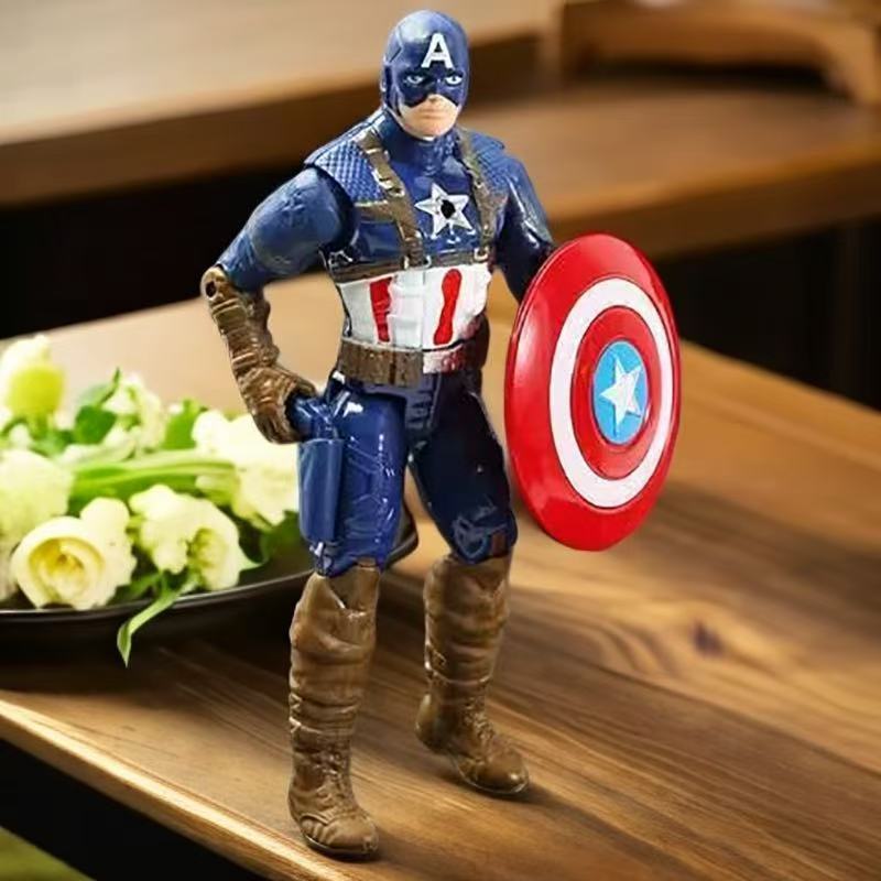 アベンジャーズフィギュアキャプテンアメリカスパイダーマンアイアンマンレッドジャイアントライトレス人形モデル装飾品卸売|undefined