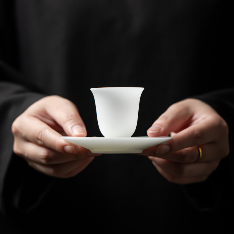 冰种玉瓷主人杯品茗杯客杯儿童专用茶杯单杯20ml30ml喝水杯德化白|undefined
