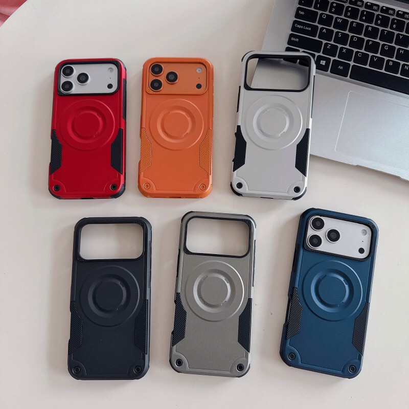 Armor Magnetic Phone Case Suitable for Apple iPhone 16/17 Pro Max, Full-Cover Anti-Drop Protective Case, Trendy Drop-Shipping Armor Magnetic Phone Case Suitable for Apple iPhone 16/17 Pro Max, Full-Cover Anti-Drop Protective Case, Trendy Drop-Shipping