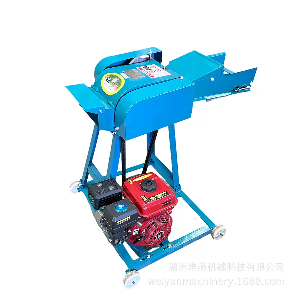 汽油款家用铡草机牲畜牛羊马畜牧养殖饲料粉碎机猪草打草干湿两用