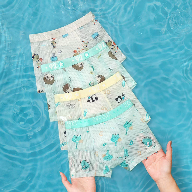 Le Pan Summer Thin Silk Underwear for Boys - Antibacterial, Breathable Kids' Pants for Teens aged 6-18