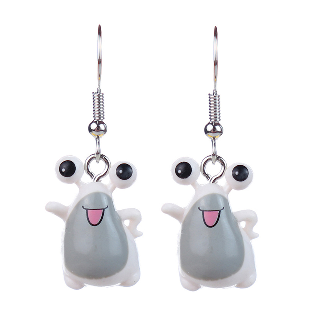 Cartoon Style Frog Plastic Resin Women's Earrings display picture 3