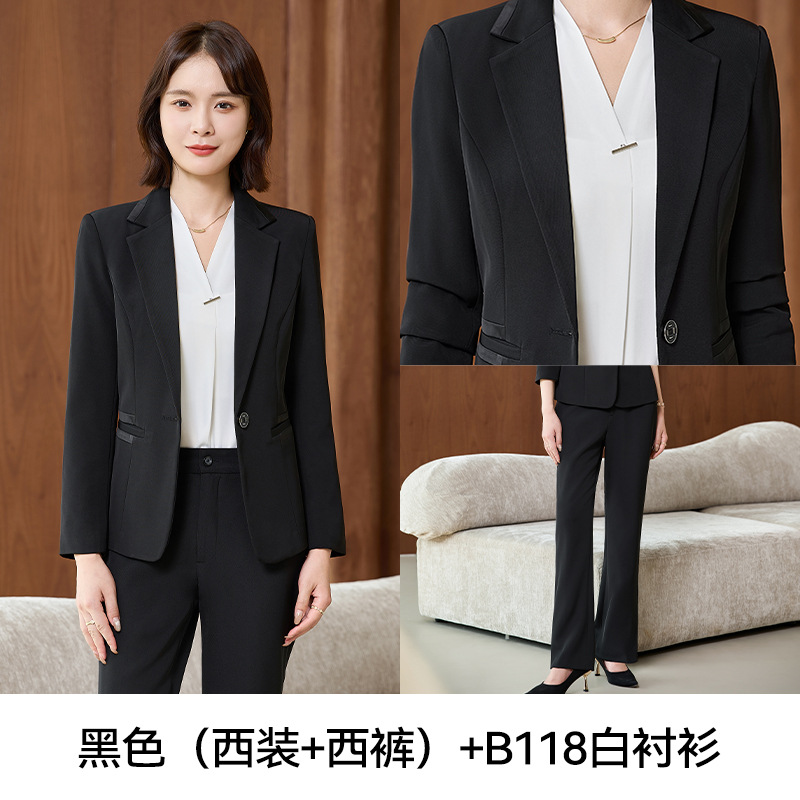 Black (suit + trousers) + b118 white shirt