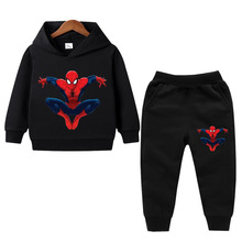 Kids Boys Girls Hoodies Pants Suit Cartoon Spiderman Childre