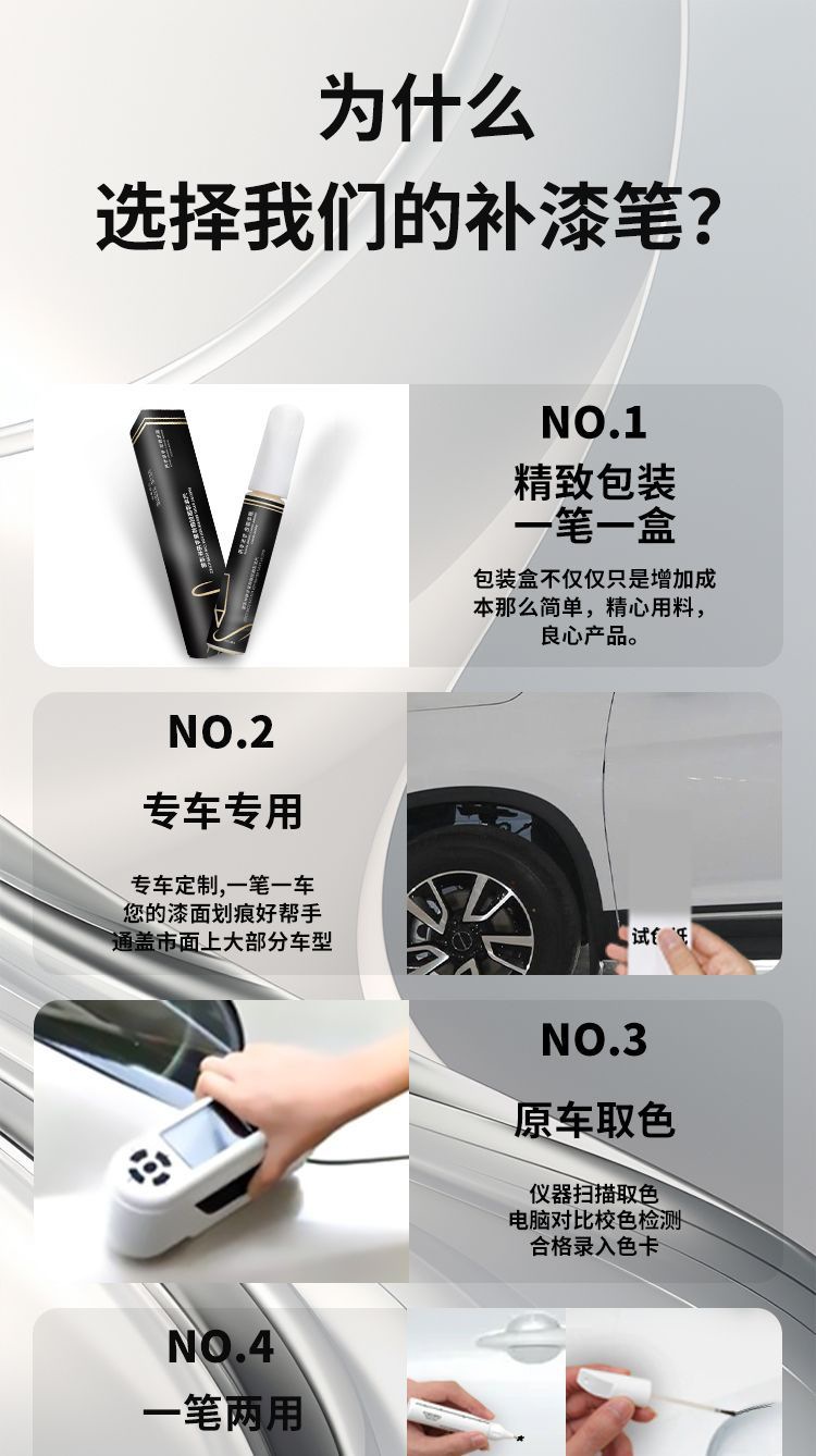 Chery Ruihu 5X Paint Pen Pearl White White Black Car Paint Scratch Repair Modifier Accessories Auto Supplies