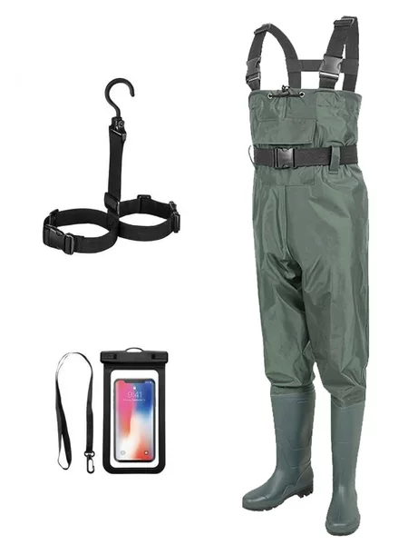 Hai Xiang Breathable Waterproof Overalls, Ultra-Light Black One-Piece Wear-Resistant Water Pants, Full-Body Rain Boots, Nylon Wading Pants
