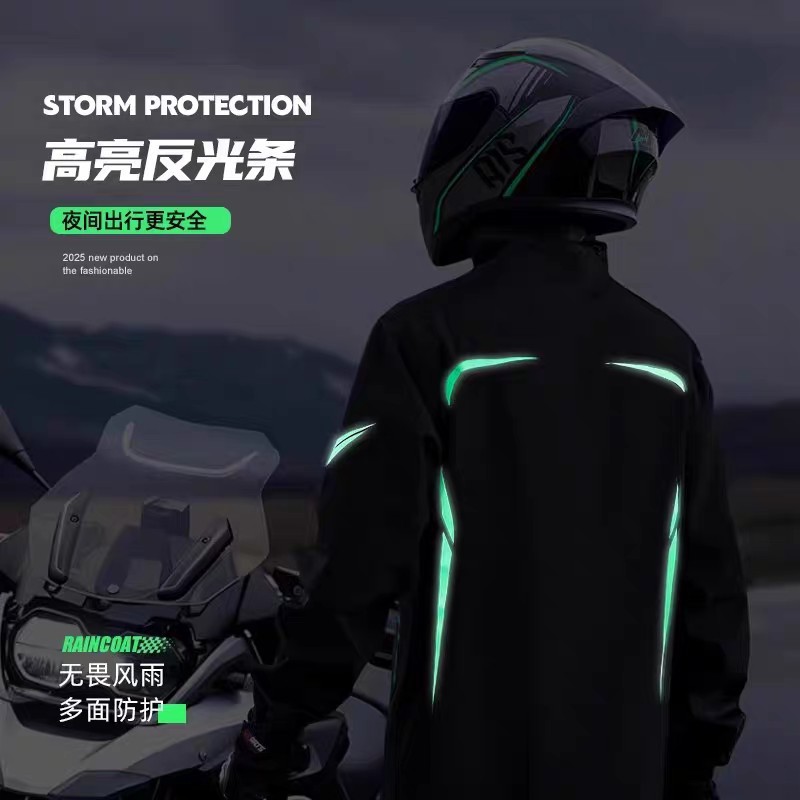 Chaqueta de lluvia para hombres adultos con ropa de lluvia dividida para llevar para montar cuatro estaciones de protección de todo el cuerpo a prueba de lluvia tormentosa