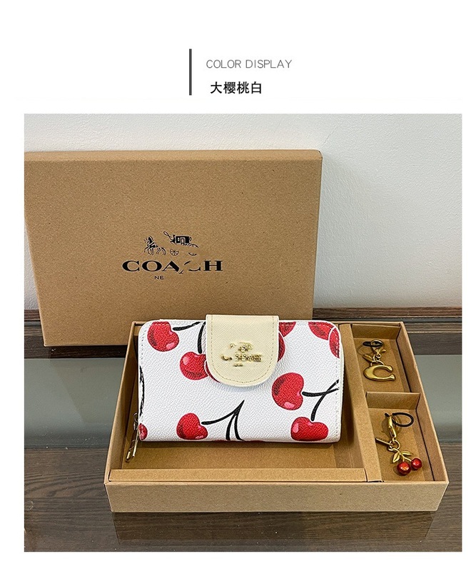 跨境迷你精致手拿包带钥匙扣樱桃挂件2025欧美钱包卡包handbags|undefined
