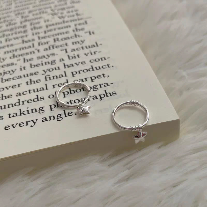 Exquisite Star Hoop Stud Earrings For Women Light Luxury Design_voghion.com