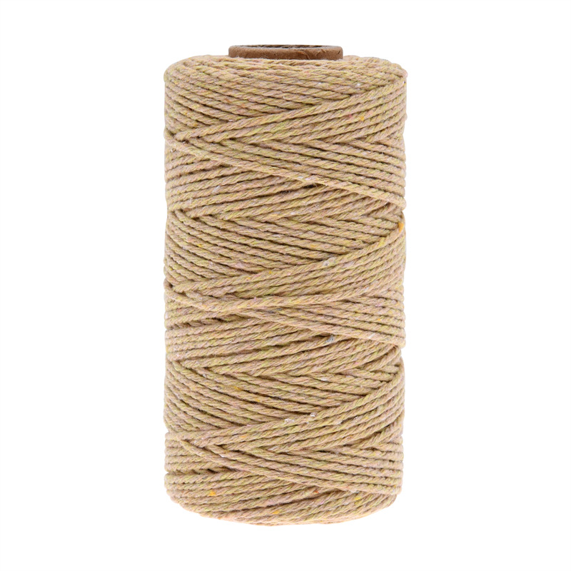 2mm hecho a mano DIY cuerda de algodón colorido tejido cuerda de encuadernación tapiz material decorativo cuerda etiqueta en Stock M