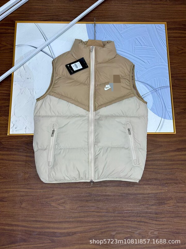 新款nk勾子外贸马甲男装秋冬新款运动外套祤绒棉棉服保暖背心|undefined