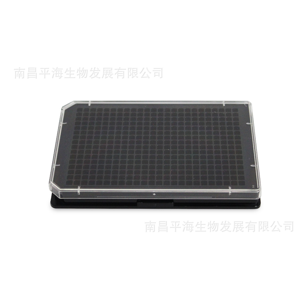 11614 384孔细胞培养板,黑框,透明平底
