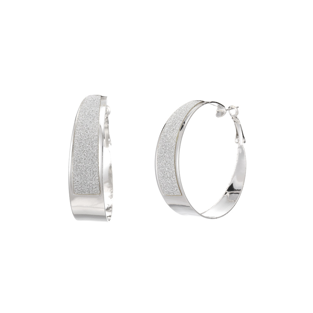 Exaggerated Round Earrings - White K