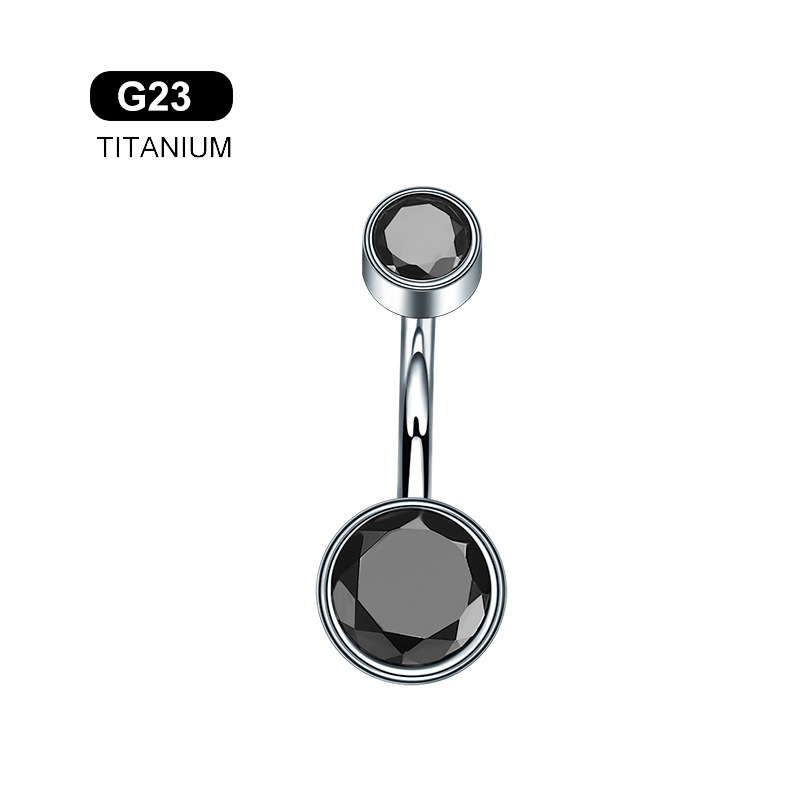 Belly button piercing with zircon, Amazon, material