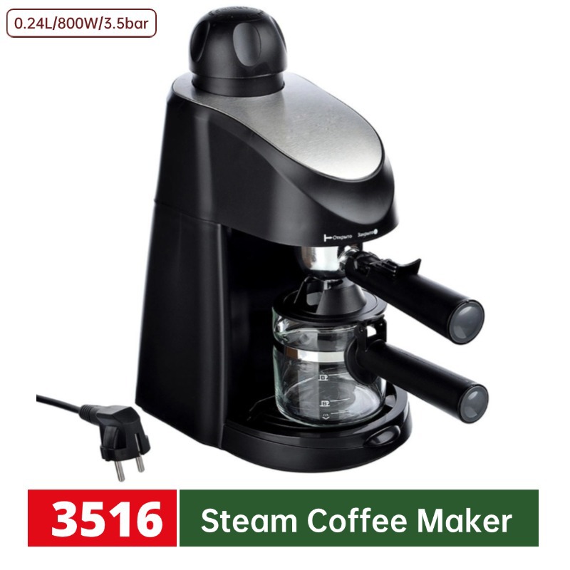 3.5bar máquina de café de vapor semiautomática italiana burbuja de leche multifuncional máquina de café de oficina doméstica