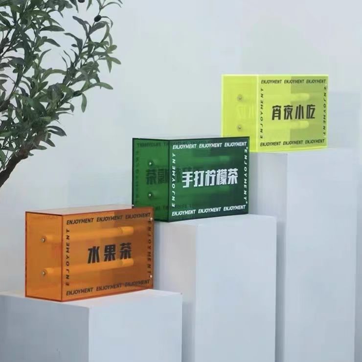 Caja de luz azul acrílica creativa Chaotong cuerpo luminoso cartel publicitario de tiendas al aire libre