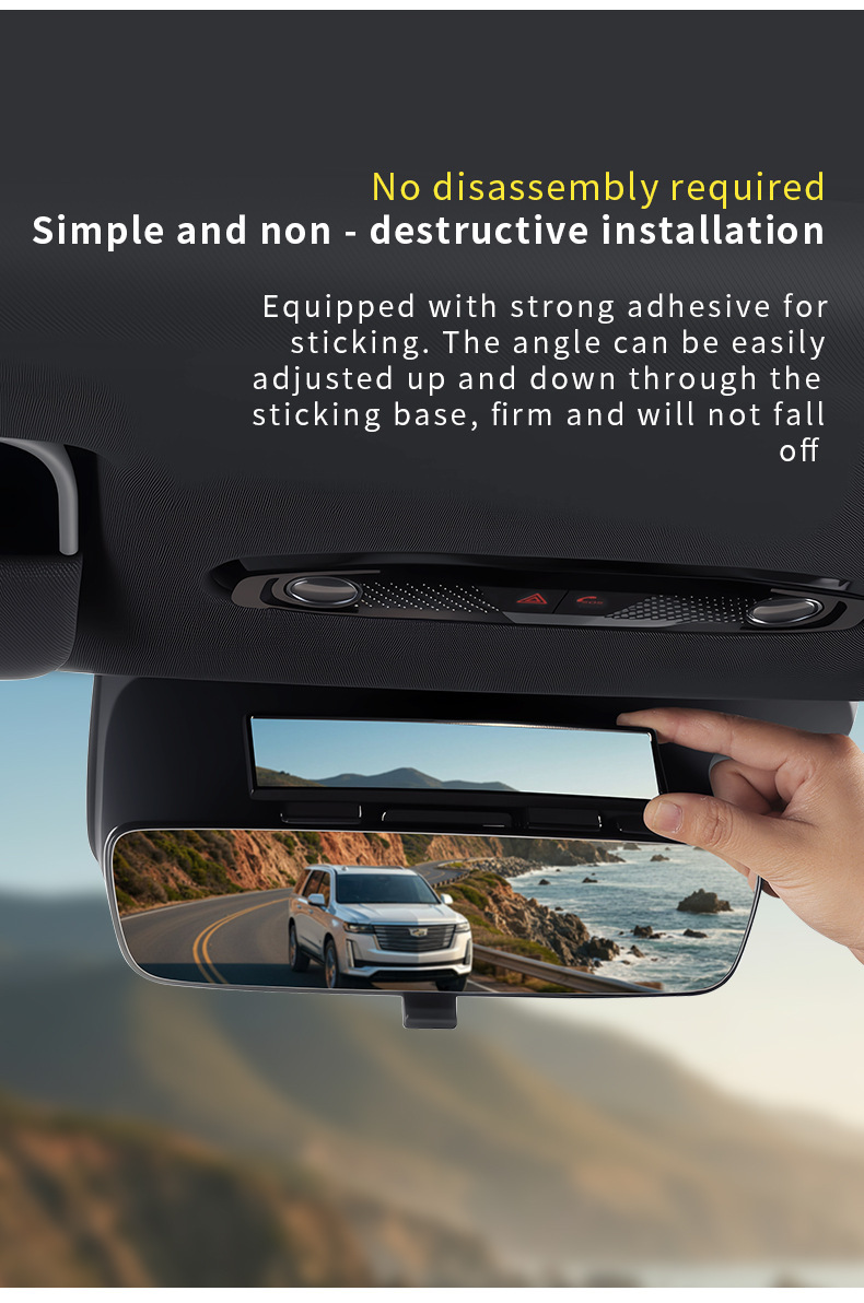 Multifunctional Car-Mounted Baby Observation Mirror, Rearview Auxiliary Mirror, High-Definition Wide-Angle Safety Seat Reflector, In-Car Blind Spot Mirror