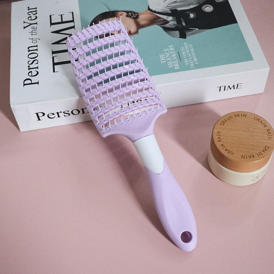 Peine en forma de espalda hueco para el hogar Peine para el cabello de niña de alto valor Peine de masaje esponjoso Costillas de cerdo Peine de curva grande