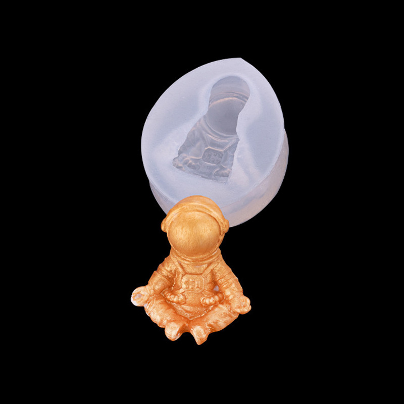 Aviación astronauta cohete Luna molde de silicona para hornear pasteles Fondant molde de chocolate epoxi accesorios de decoración de mesa