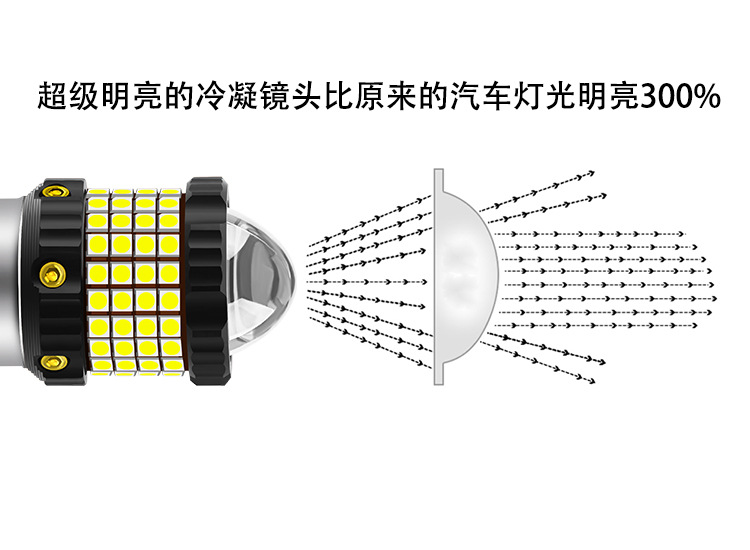 Cross-borDer New Motorcycle leD HeaDlight HeaDlight P15D PH7 Yellow anD White Two-color Motorcycle HeaDlight 12-80v