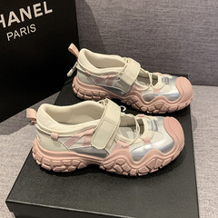 谷韻丨可愛嗲妹~厚底丑萌大頭老爹鞋女2024春秋百搭運動瑪麗珍鞋